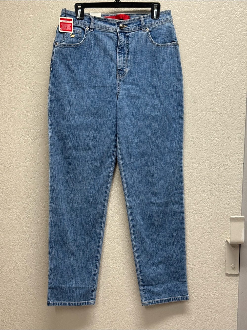 Gloria Vanderbilt Light Blue High-Rise Straight Jeans W 16”, R 12”, IS 30” NWT